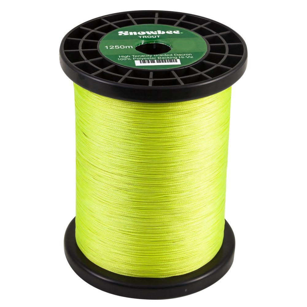 Snowbee Fly Line Backing - 1 250m Braided Dacron - Hi-Viz Yellow - 30lb