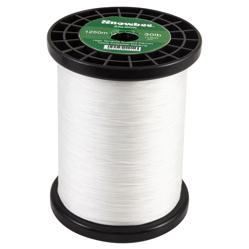 Snowbee Fly Line Backing - 1 250m Braided Dacron - White - 30lb