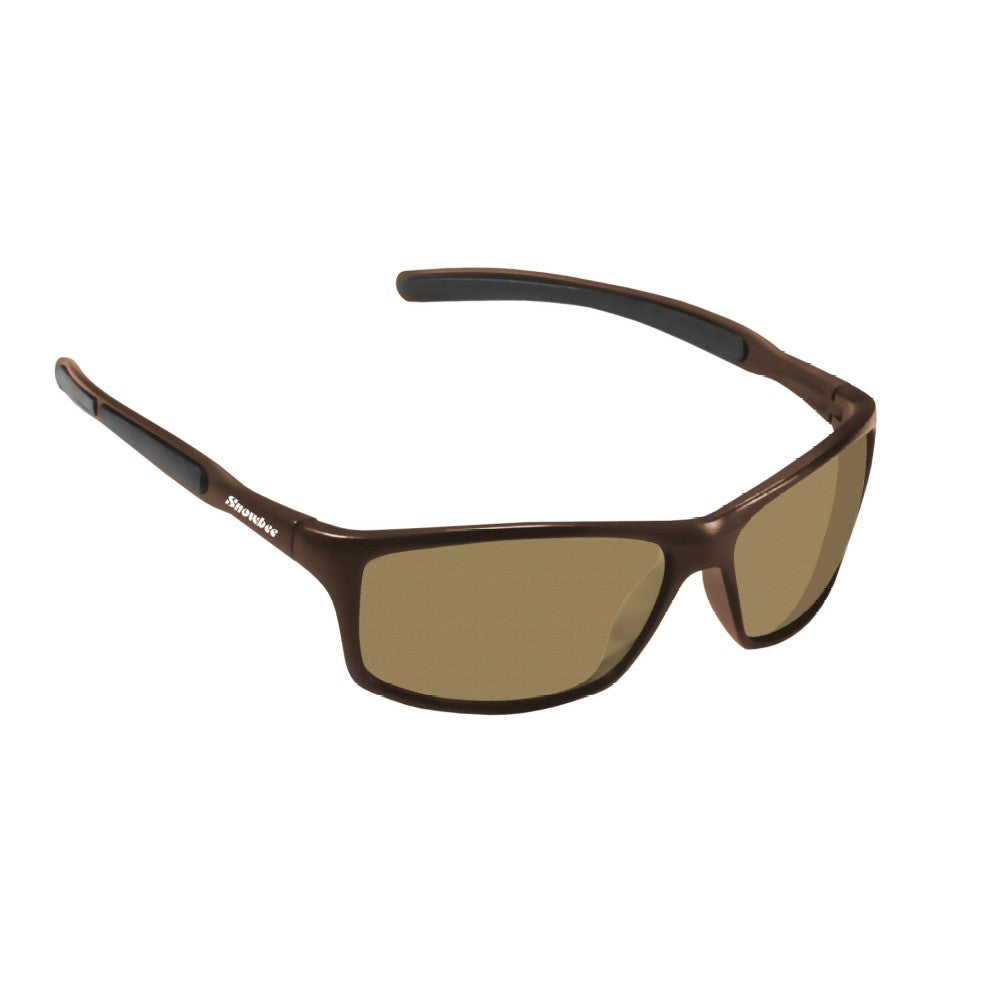Snowbee Classic Wrap-Around Full Frame Sunglasses - Brown/Amber