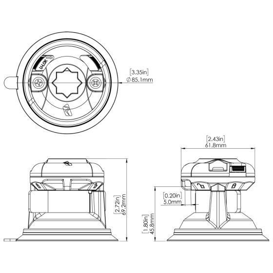 Railblaza Titan Grip Suction Mount