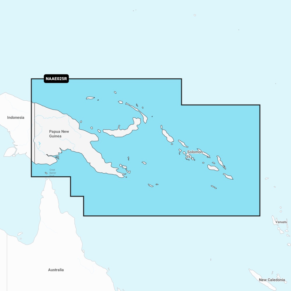 Navionics+ Regular Chart: AE025R - Papua New Guinea & Solomon Isl.