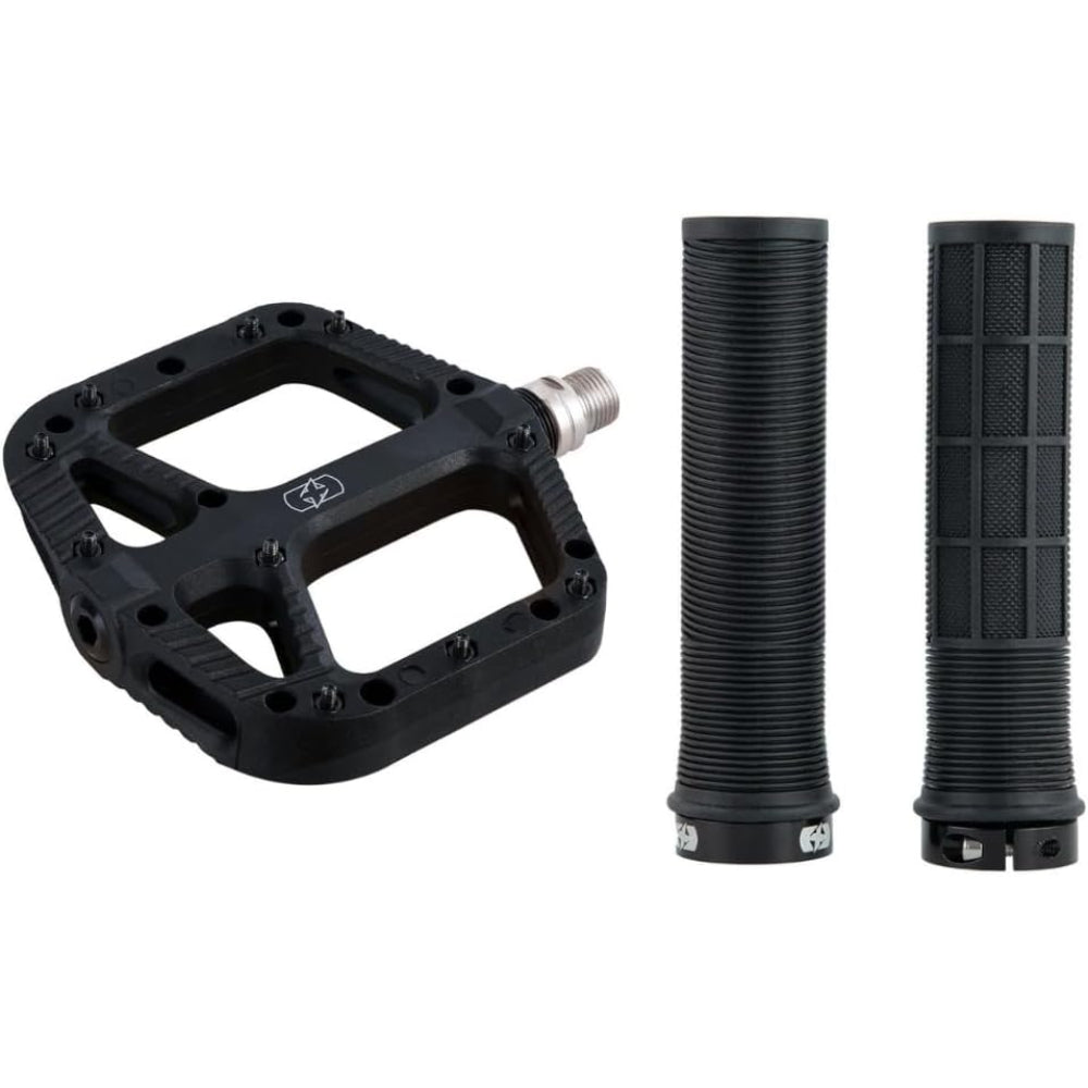 Oxford Loam Pedal & Driver Grip Bundle Black