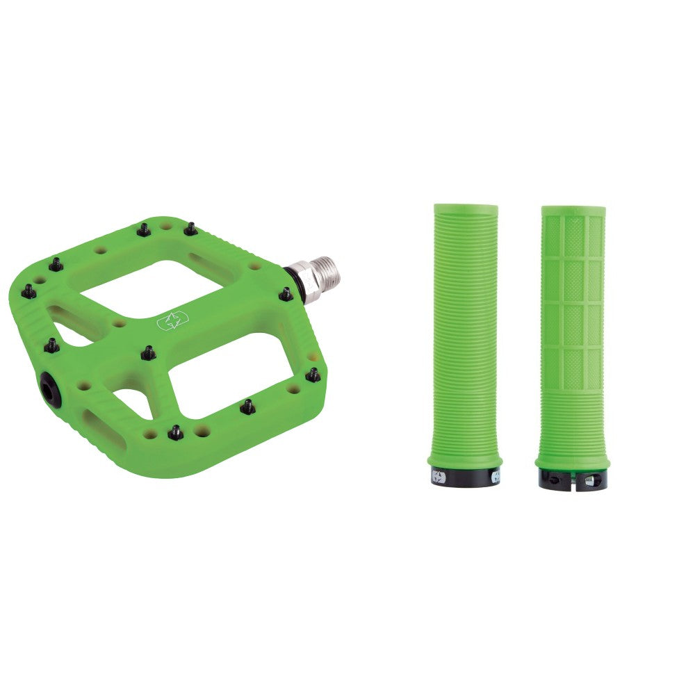 Oxford Loam Pedal & Driver Grip Bundle Green