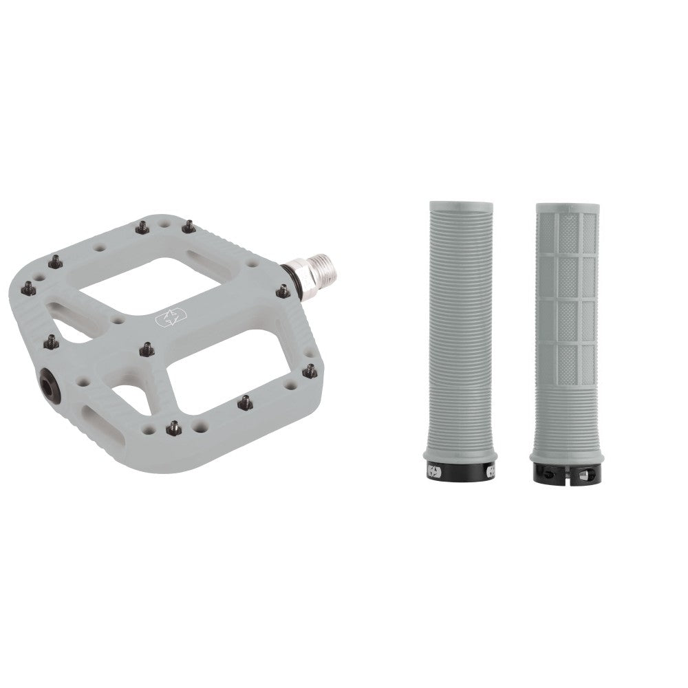 Oxford Loam Pedal & Driver Grip Bundle Grey