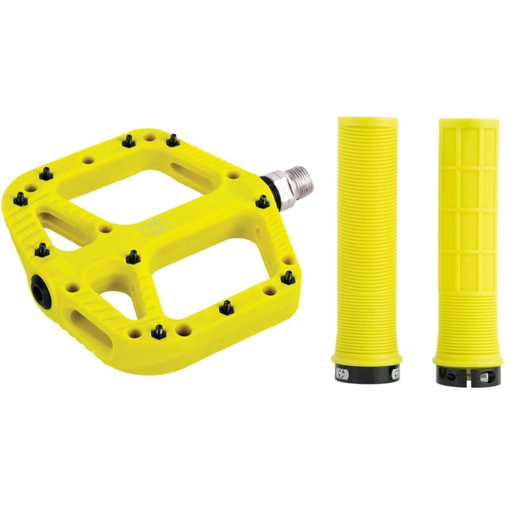 Oxford Loam Pedal & Driver Grip Bundle Yellow