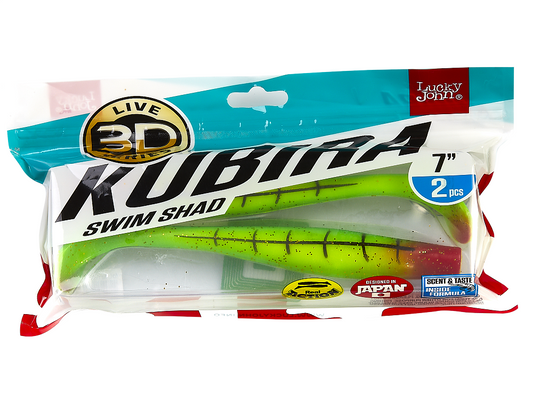 Lucky John Kubira Swim Shad 7″  Pack of 2