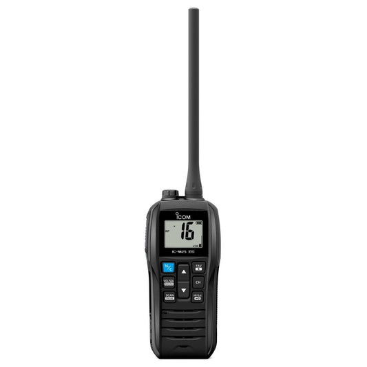 Icom IC-M25 EVO Handheld Buoyant Marine VHF Radio - Black