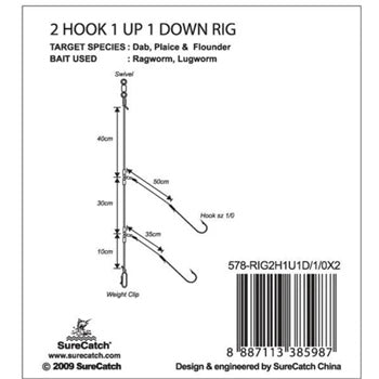 Saltwater pro - Series 2 Hook 1 Up 1 Down Rig