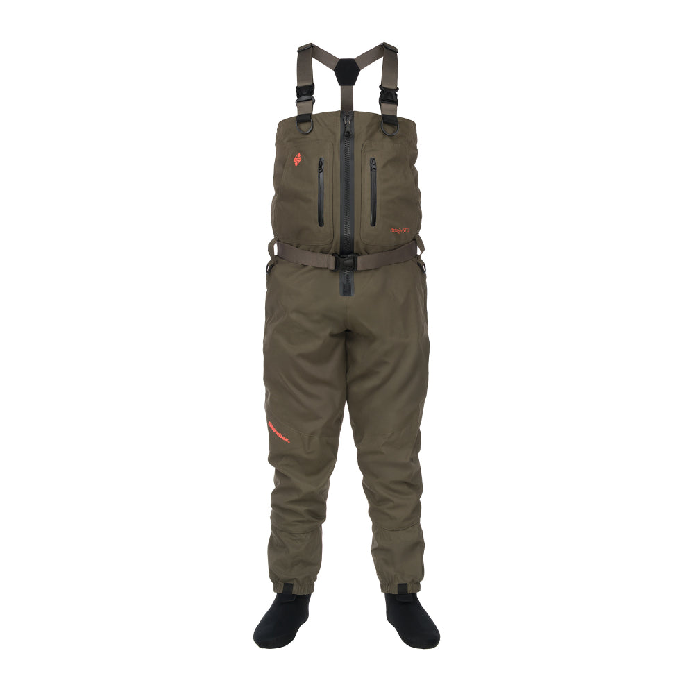 Snowbee Prestige STX2 Zip-Front Stockingfoot Waders - M