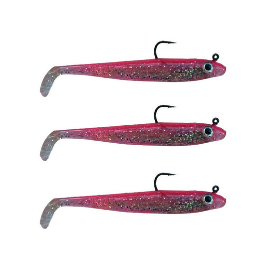 Snowbee Skad Lures 12cm x 3 Day-Glo Pink / Clear Glitter