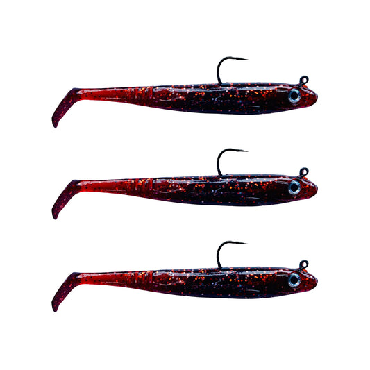Snowbee Skad Lures 15cm x 3 Dark Red Glitter