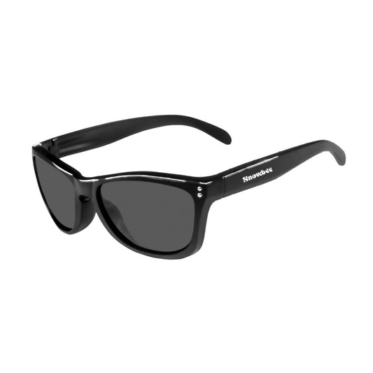 Snowbee Classic Retro Full Frame Sunglasses - Black/Smoke Lens