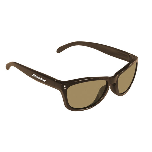 Snowbee Classic Retro Full Frame Sunglasses - Brown/Amber Lens