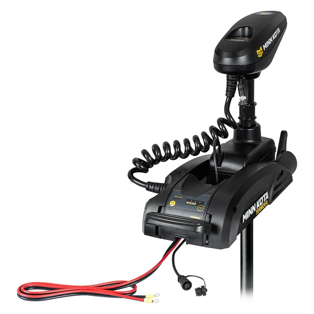 Metal detector with coiled cable on a white background with power leads