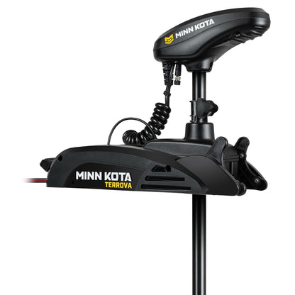 Minn Kota Terrova trolling motor on a white background head unit