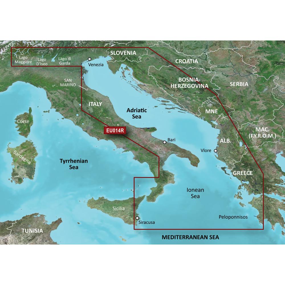 Garmin BlueChart G3 Regular Area - HXEU014R Italy Adriatic Sea