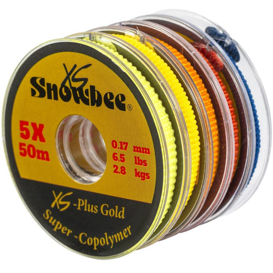 Snowbee XS-Plus Gold Super-Copolymer 7X 0.12Mm 3.7Lbs X 50m